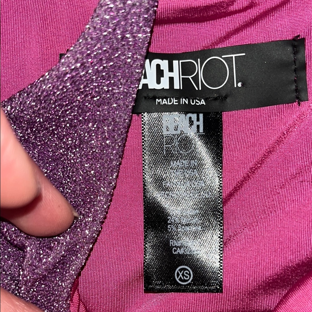 Beach Riot Purple Bikini with Ribbed Texture - Picture 3 of 6